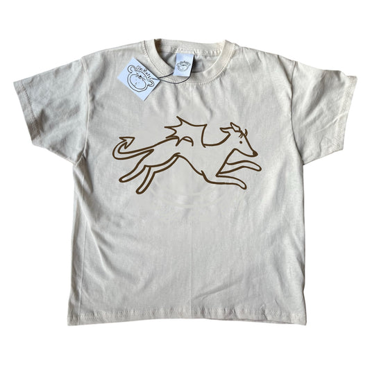 Devil dog beige tee