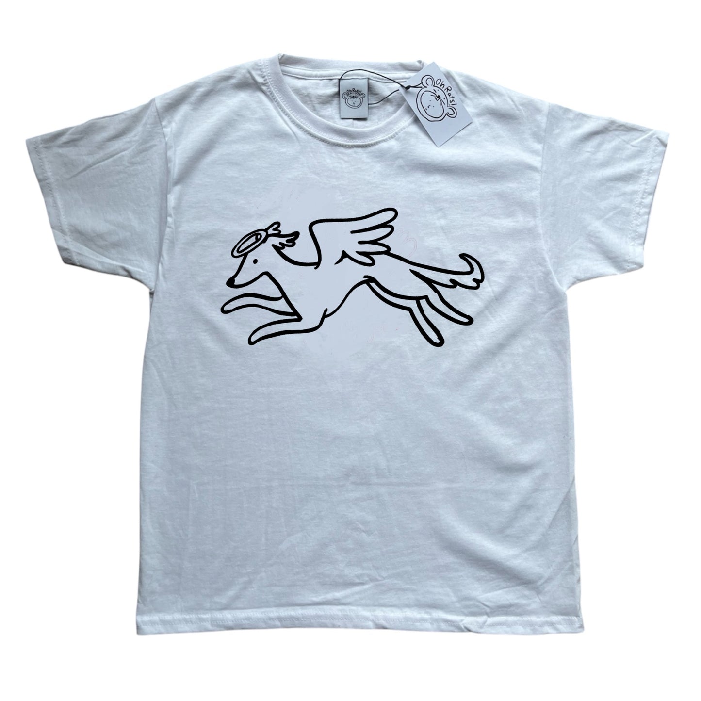 Heavenly hound white tee