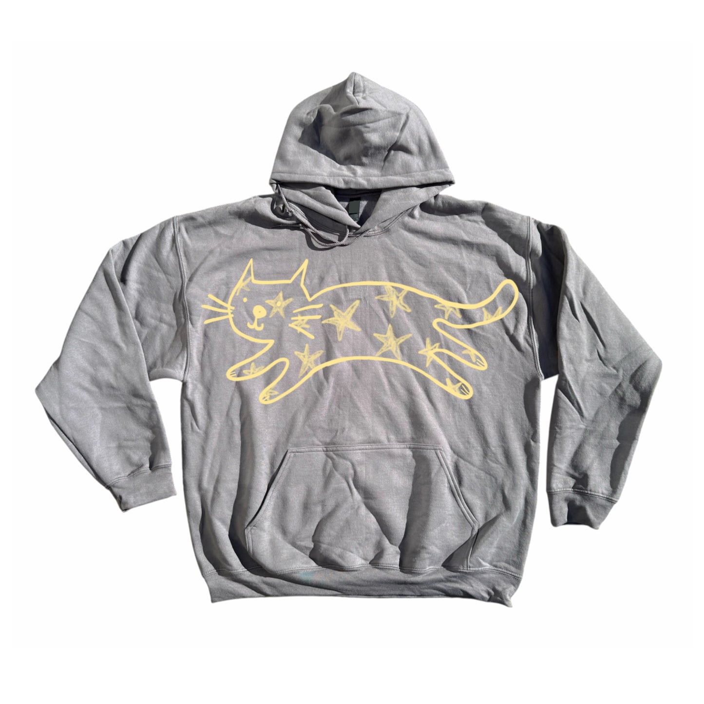 Mega Star Cat dark grey hoodie