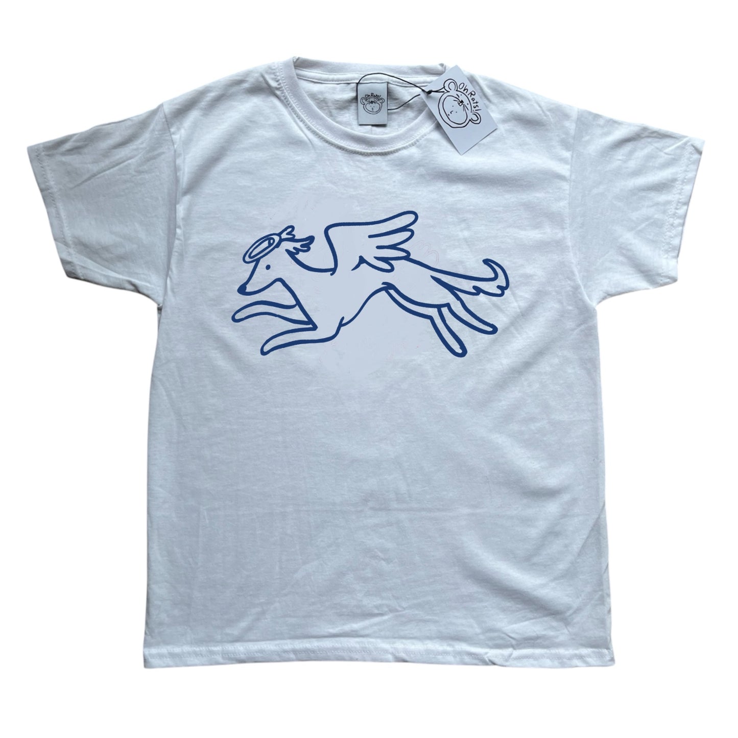 Heavenly hound white tee