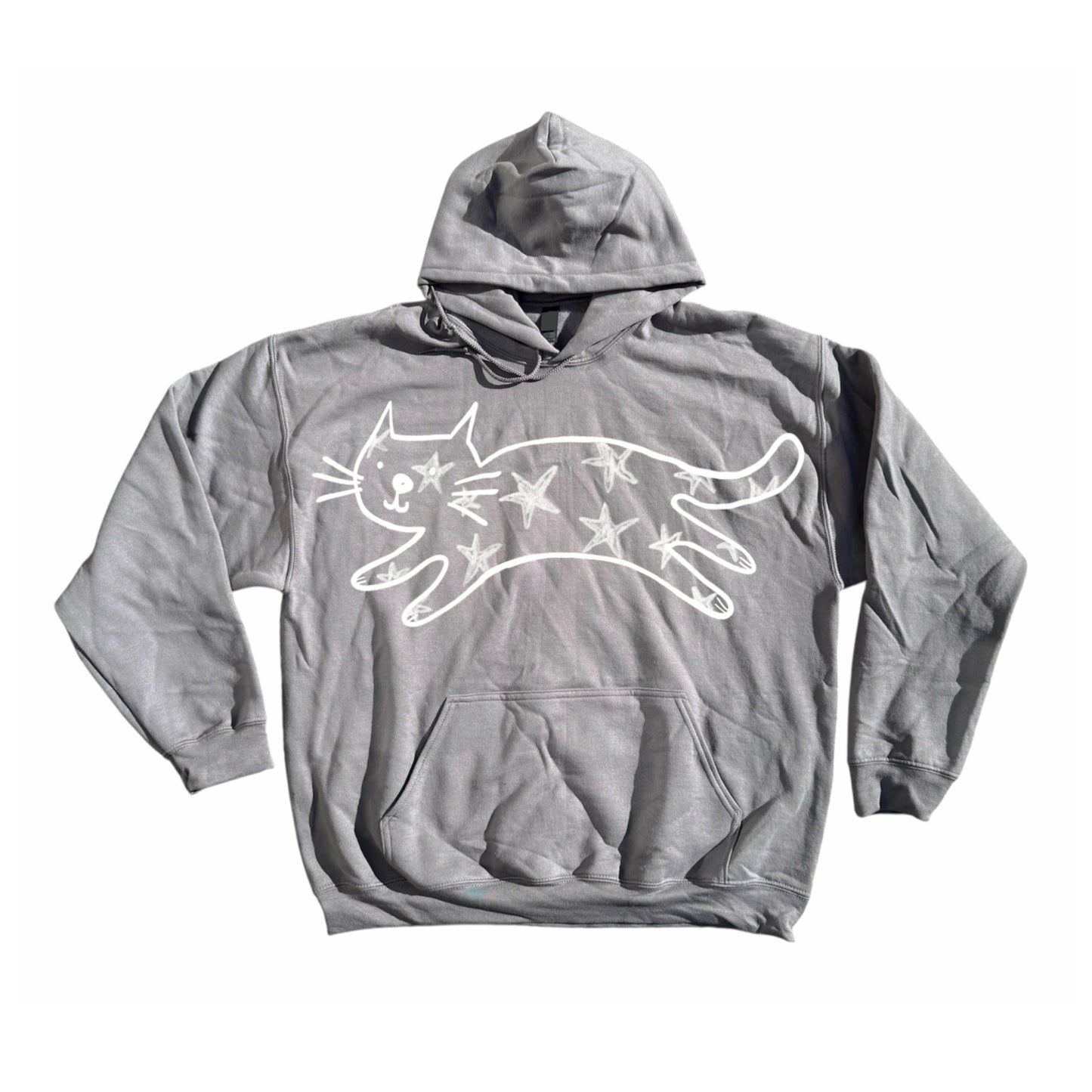 Mega Star Cat dark grey hoodie