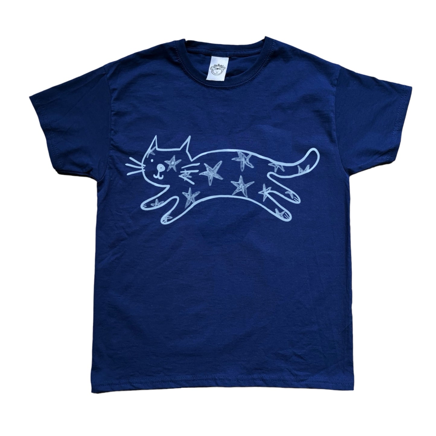 Starry cat navy tee