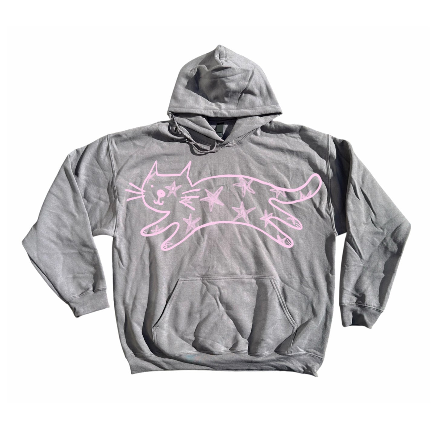 Mega Star Cat dark grey hoodie