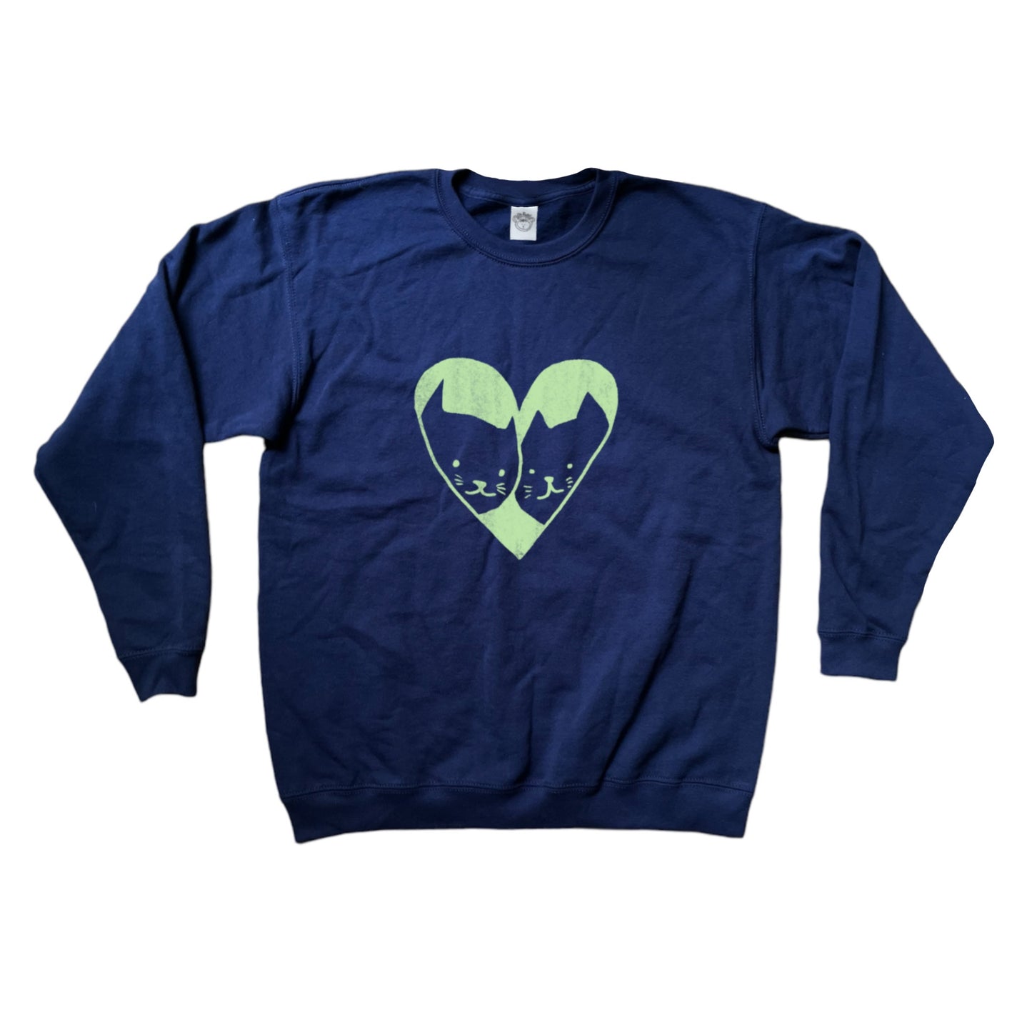 2 cats in love navy Sweatshirt