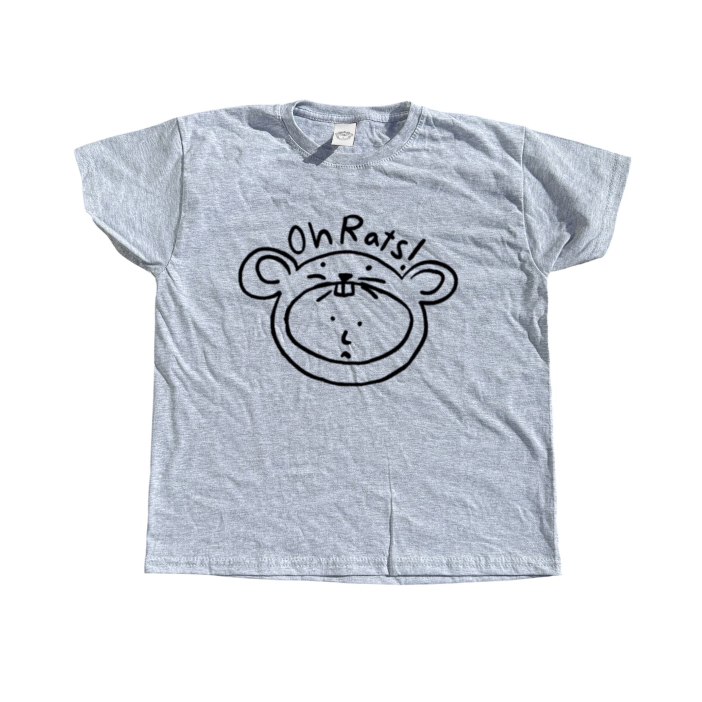 Oh Rats! logo grey tee