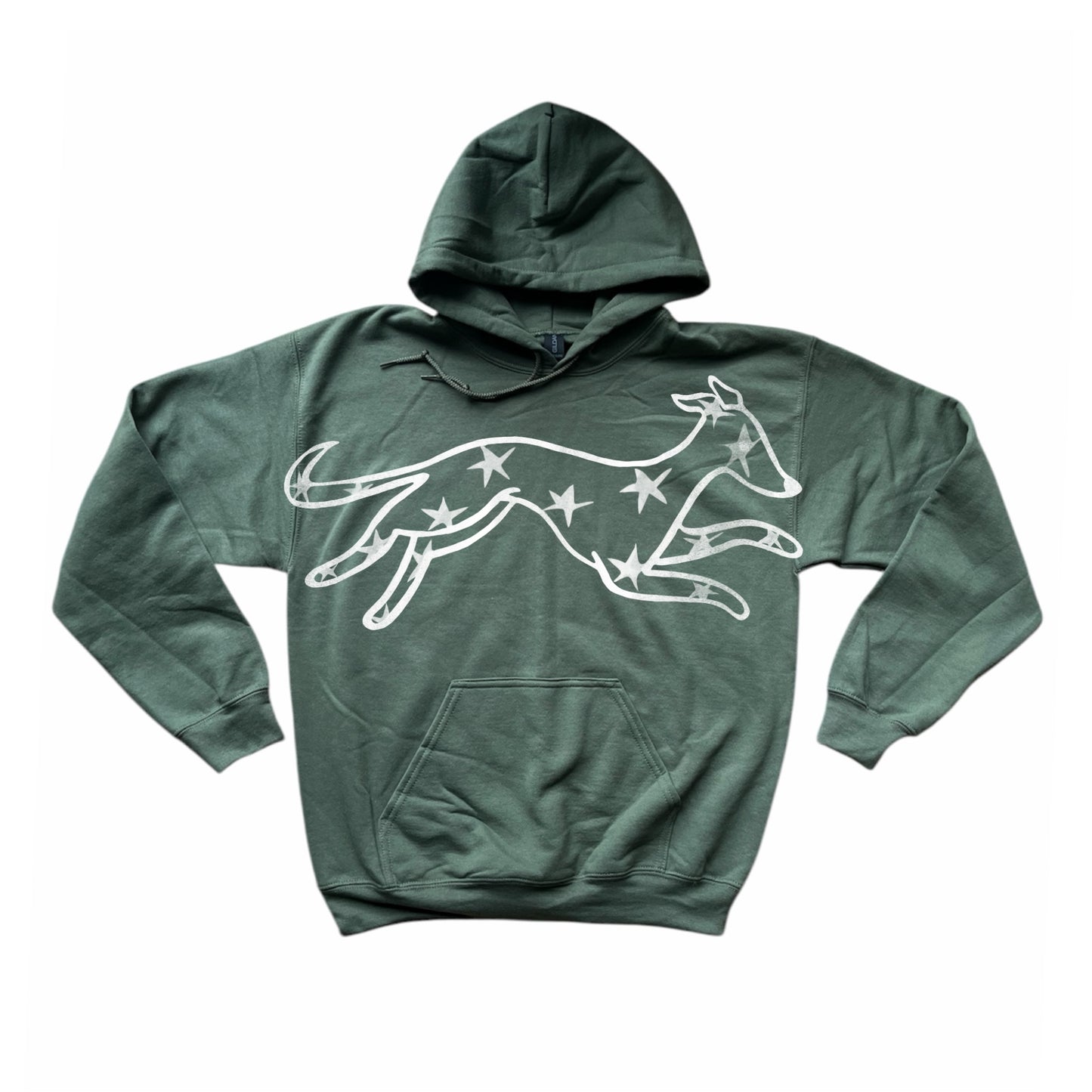 MEGA star dog khaki hoodie