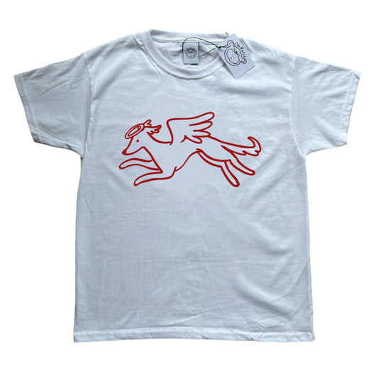 Heavenly hound white tee