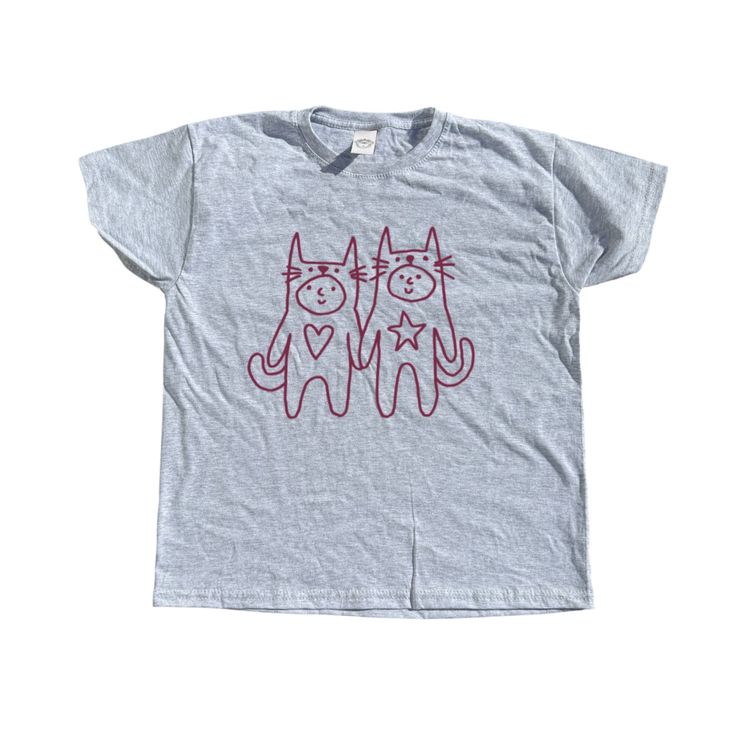 2 critters in love grey tee