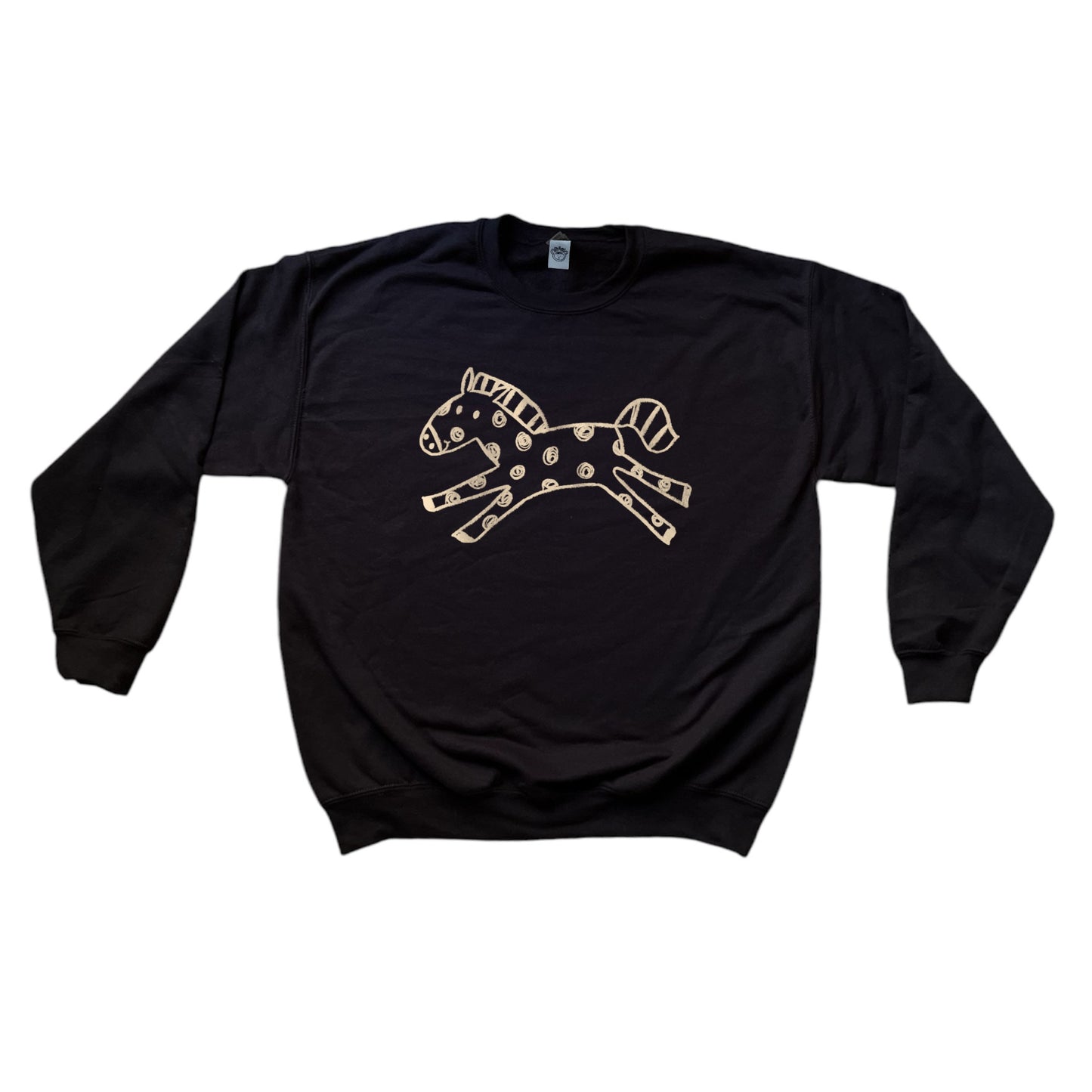 Polka dot horse black sweatshirt