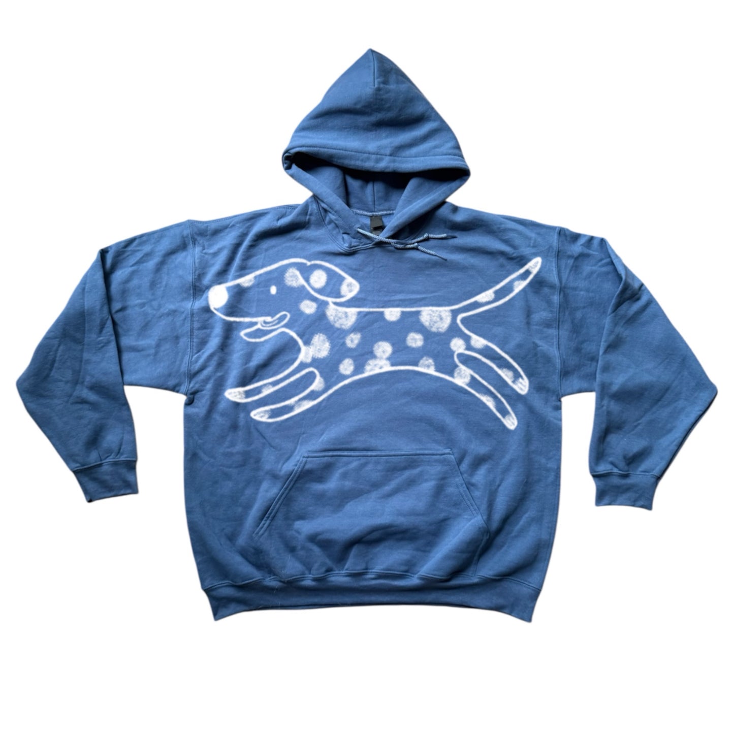 Polka dot MEGA Dalmatian indigo hoodie