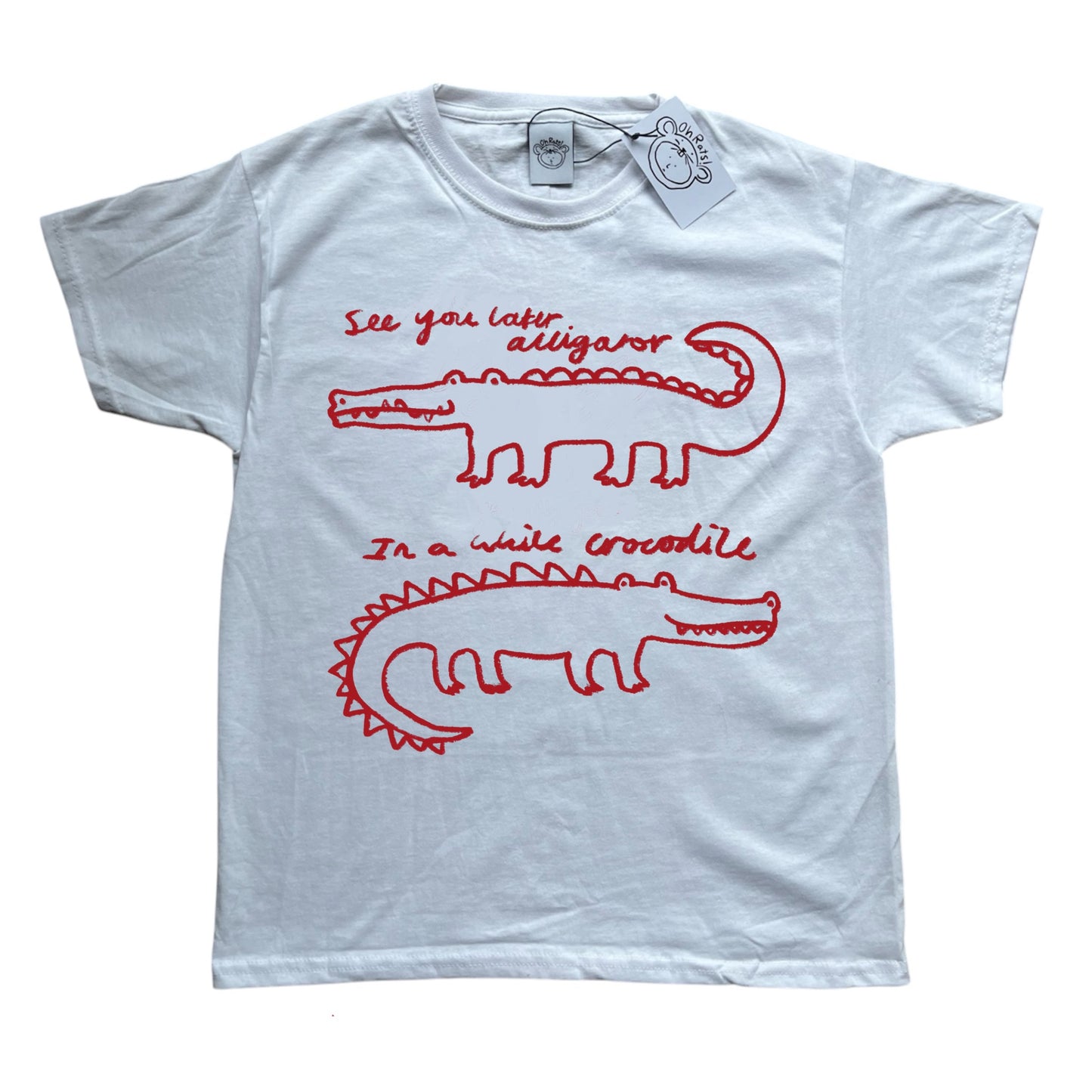 See you later alligator white tee