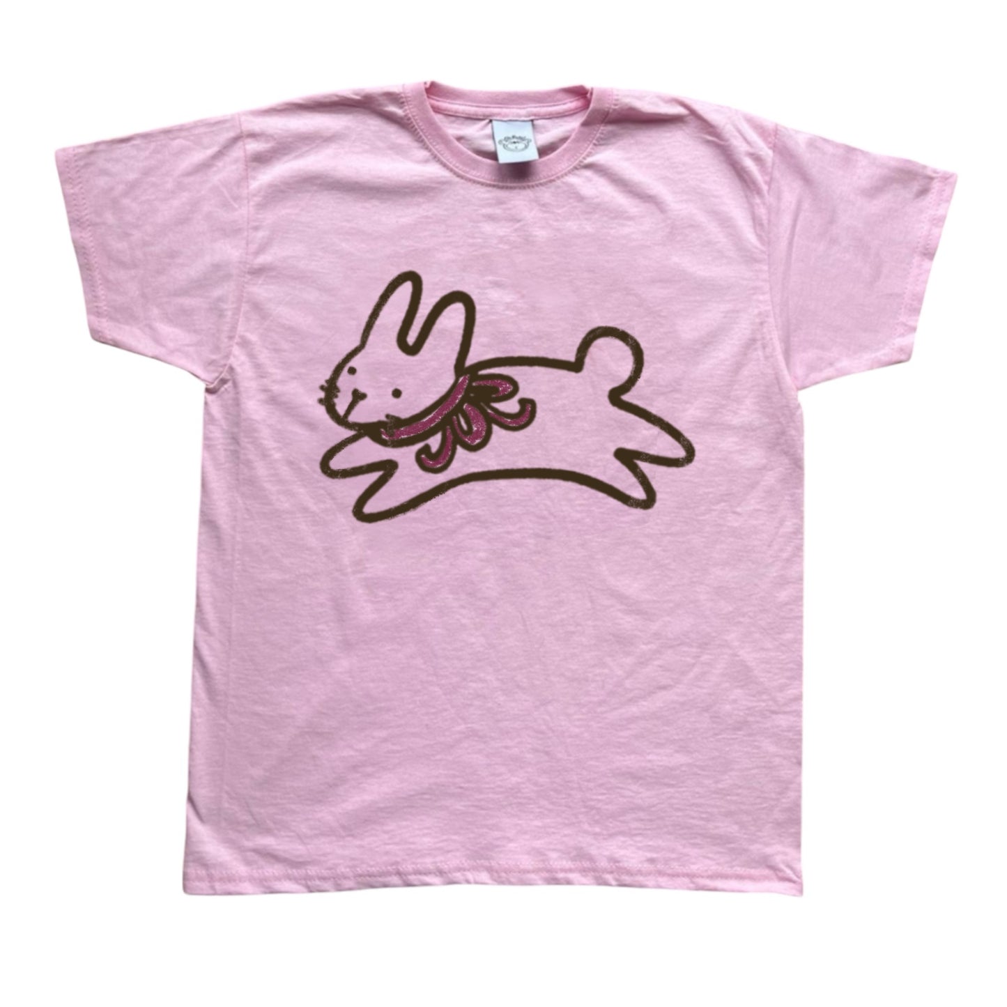 Bow bunny pink tee