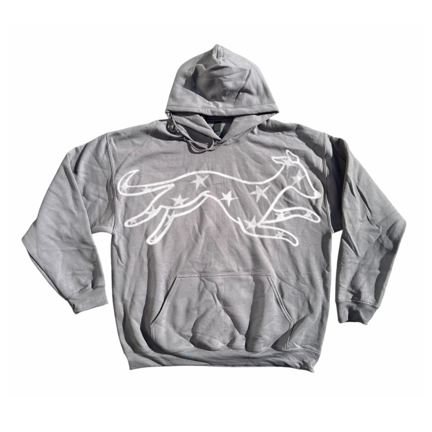 MEGA star dog dark grey hoodie