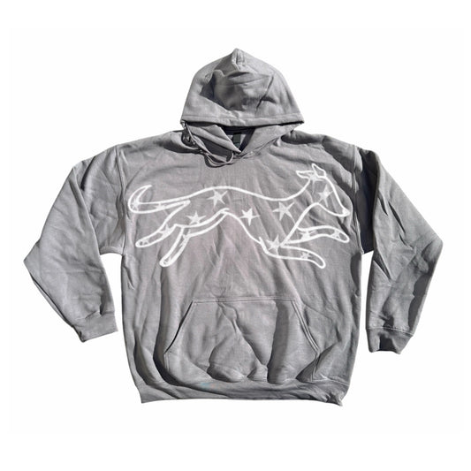MEGA star dog dark grey hoodie