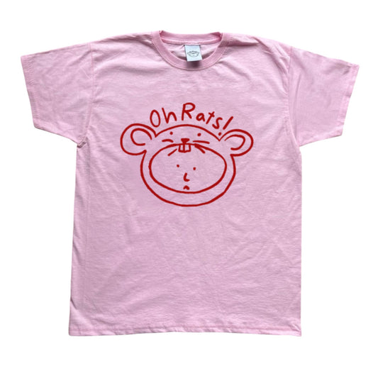 Oh Rats logo pink Tee