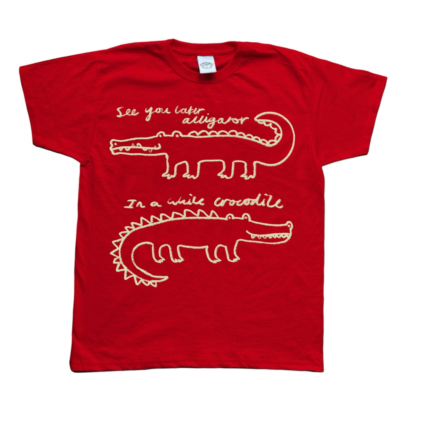 See you later alligator red tee