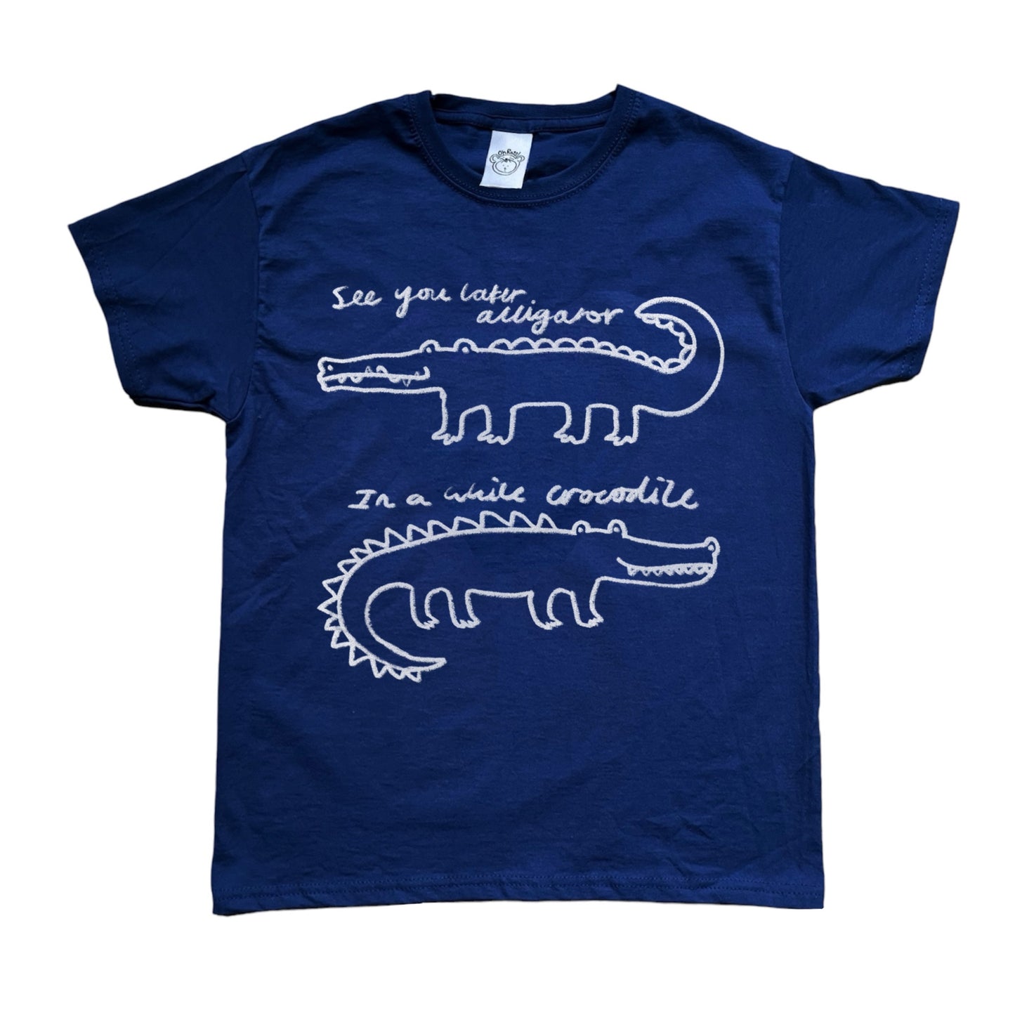 See you later alligator navy tee