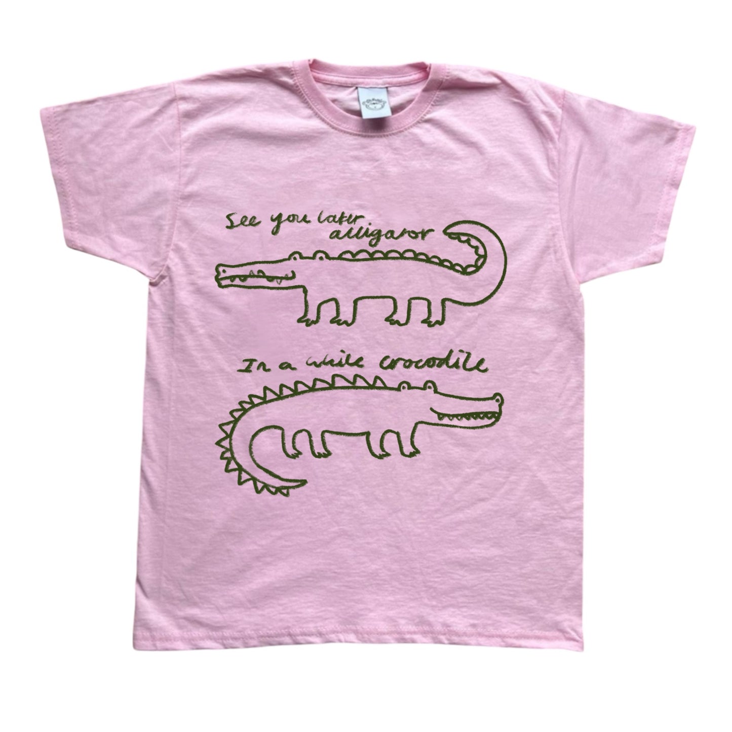 See you later alligator pink tee