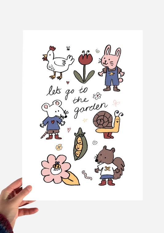 Garden critters Print