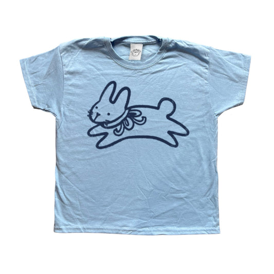 Bow bunny light blue tee