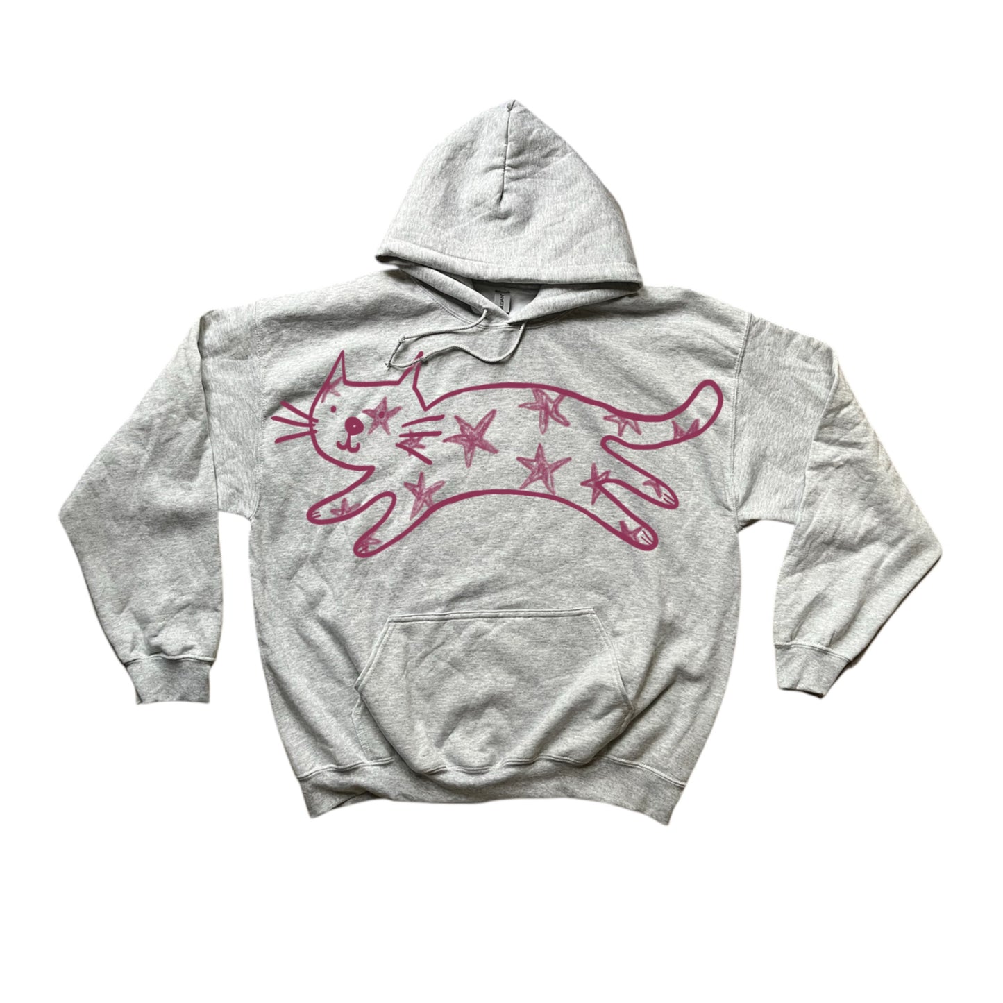 Mega Star Cat grey hoodie