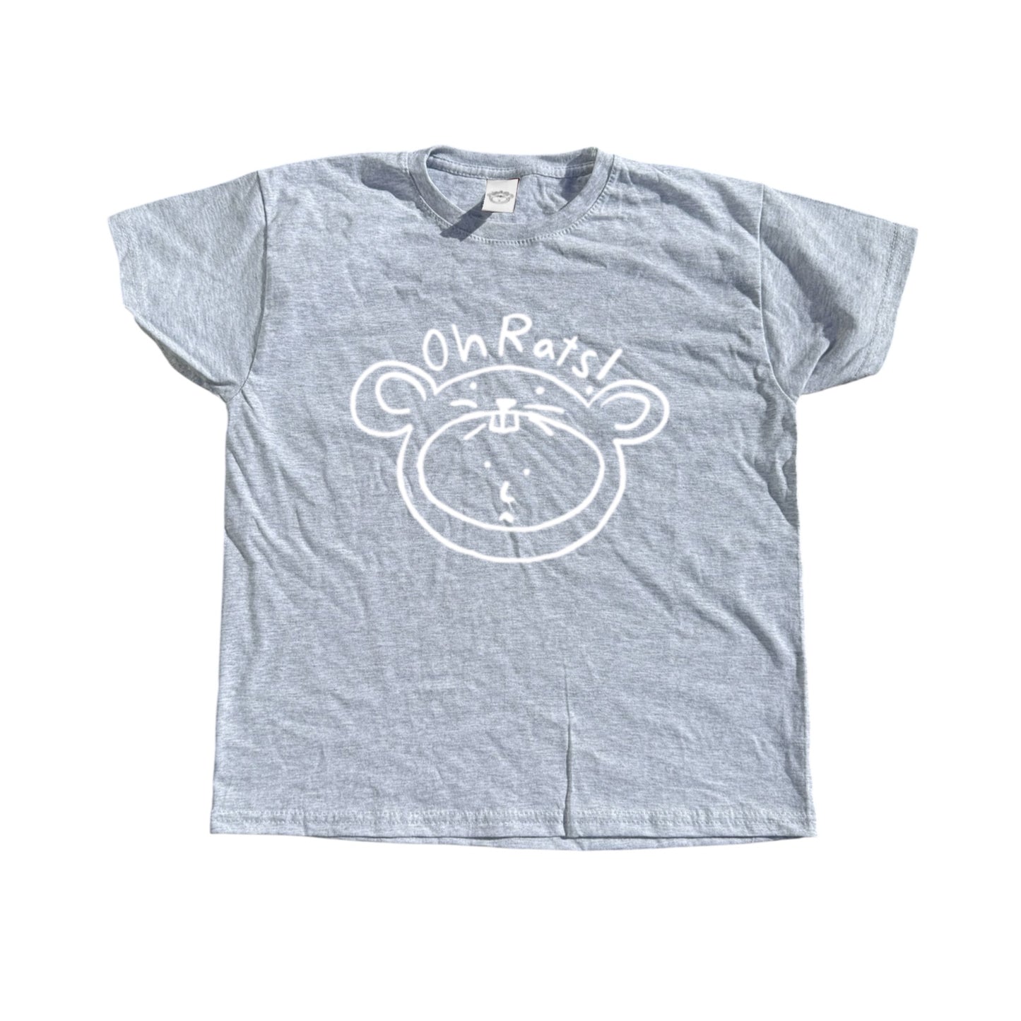 Oh Rats! logo grey tee