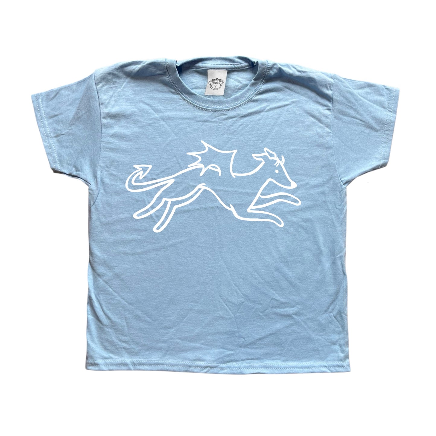Devil dog baby blue tee