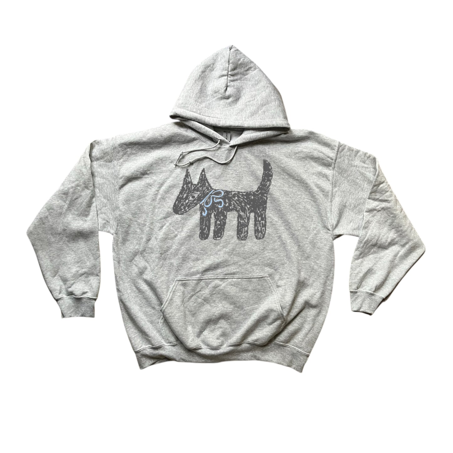 Scruffy dog grey hoodie