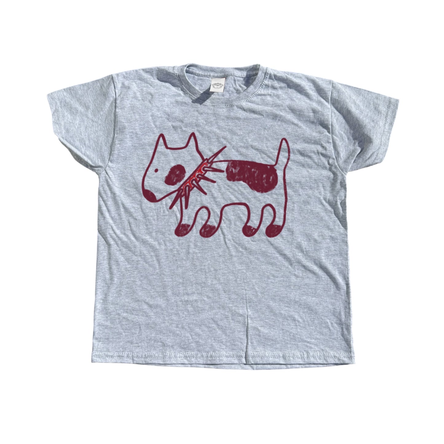 Spiky Collar dog grey tee