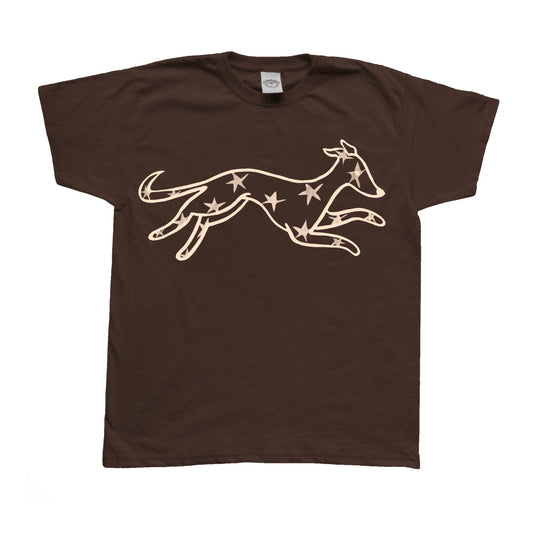 Starry dog brown tee