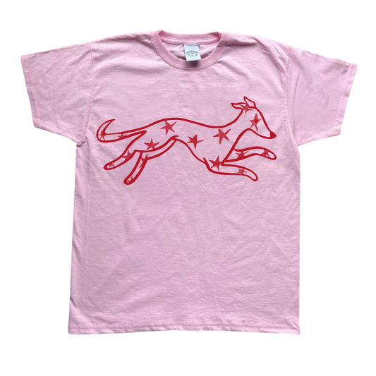 Starry dog pink tee