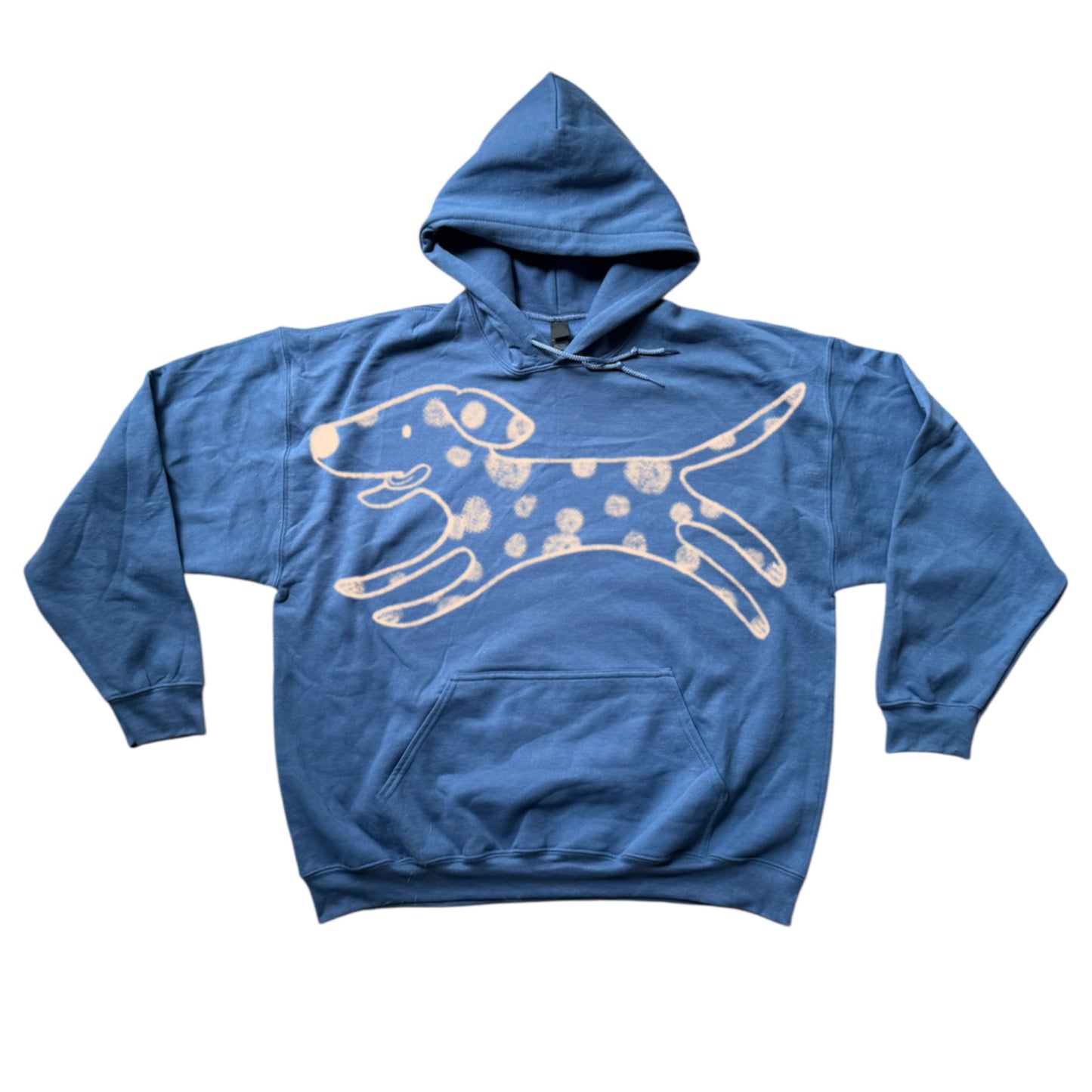 Polka dot MEGA Dalmatian indigo hoodie
