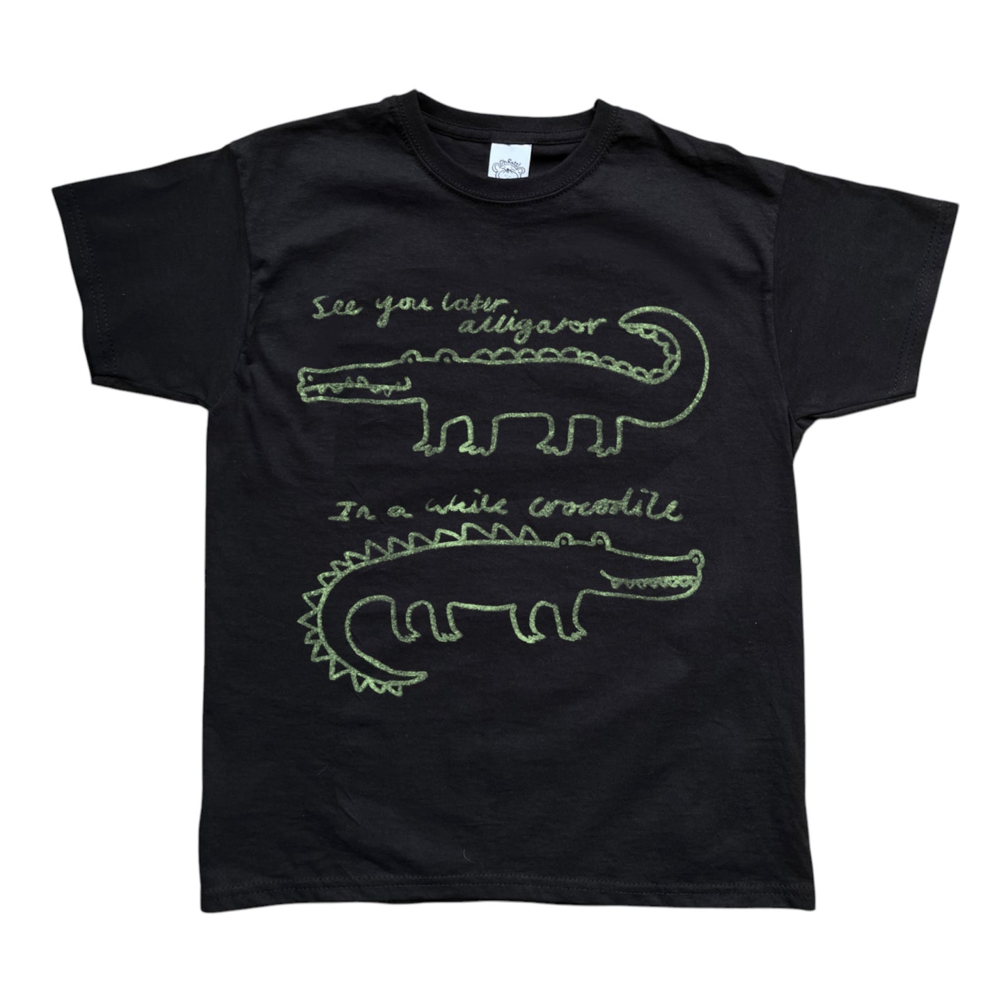 See you later alligator black tee
