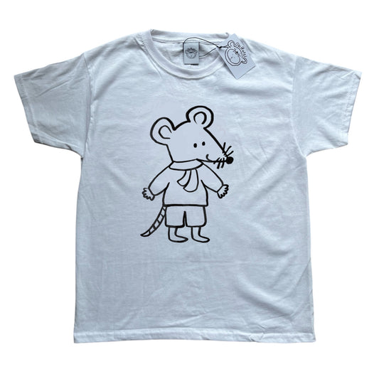Scarf rat boy white tee
