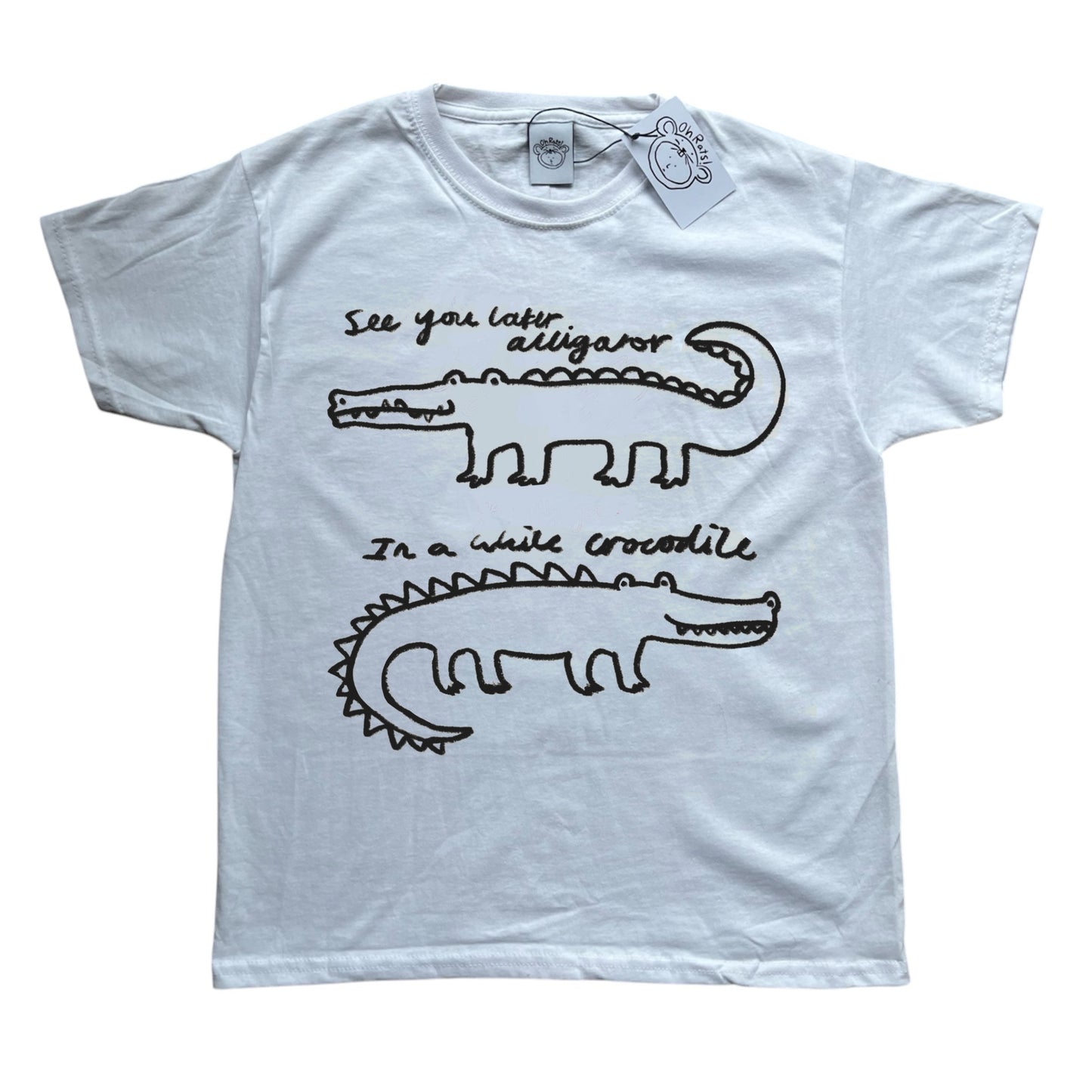 See you later alligator white tee