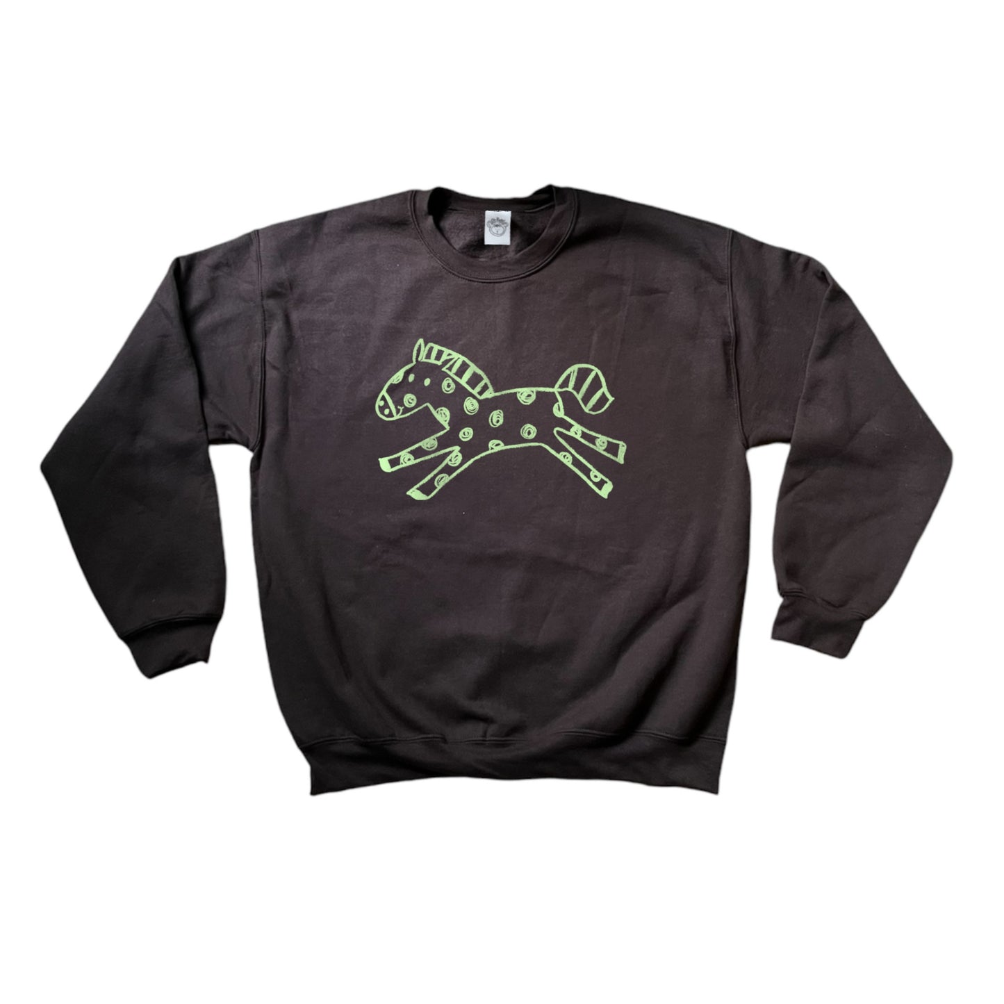 Polka dot horse brown sweatshirt