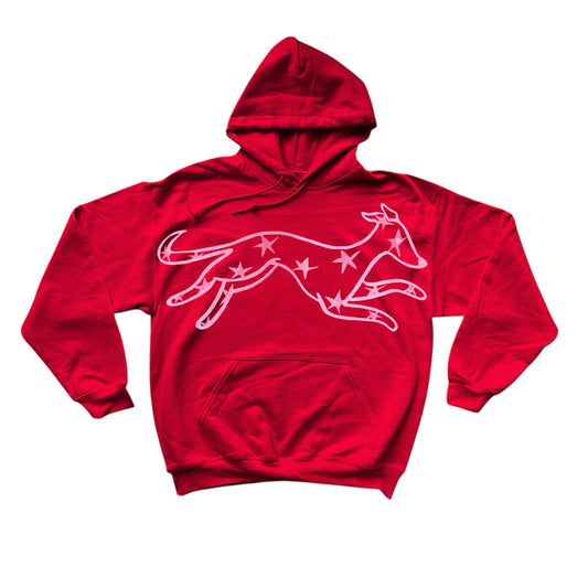 MEGA star dog red hoodie