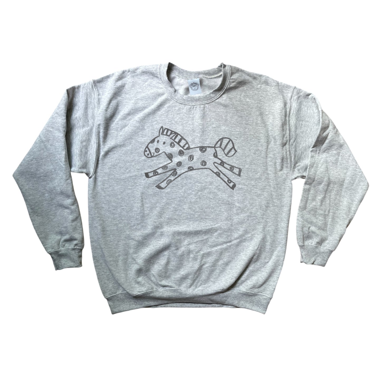 Polka dot horse grey sweatshirt
