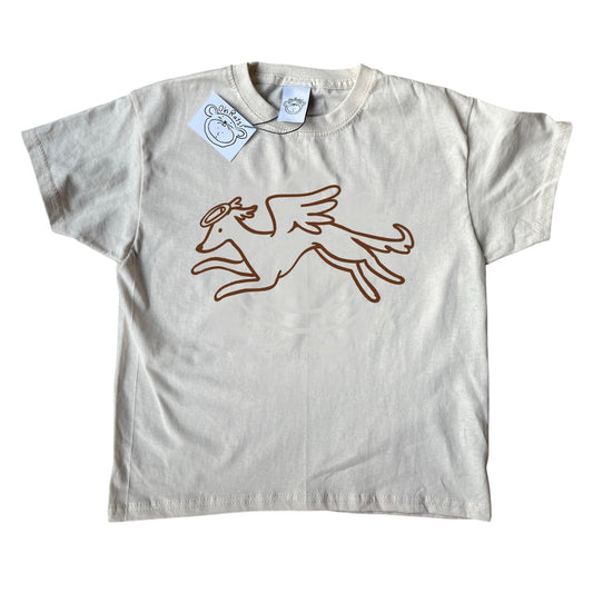 Heavenly Hound brown on beige Tee