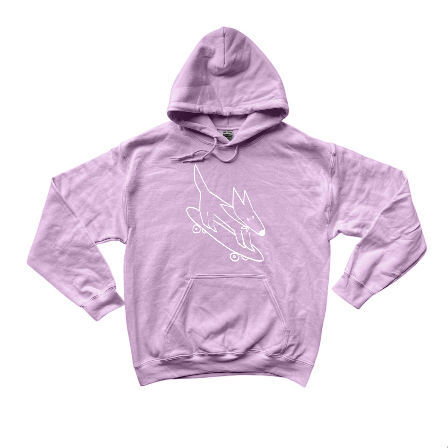 Skater dog pink hoodie