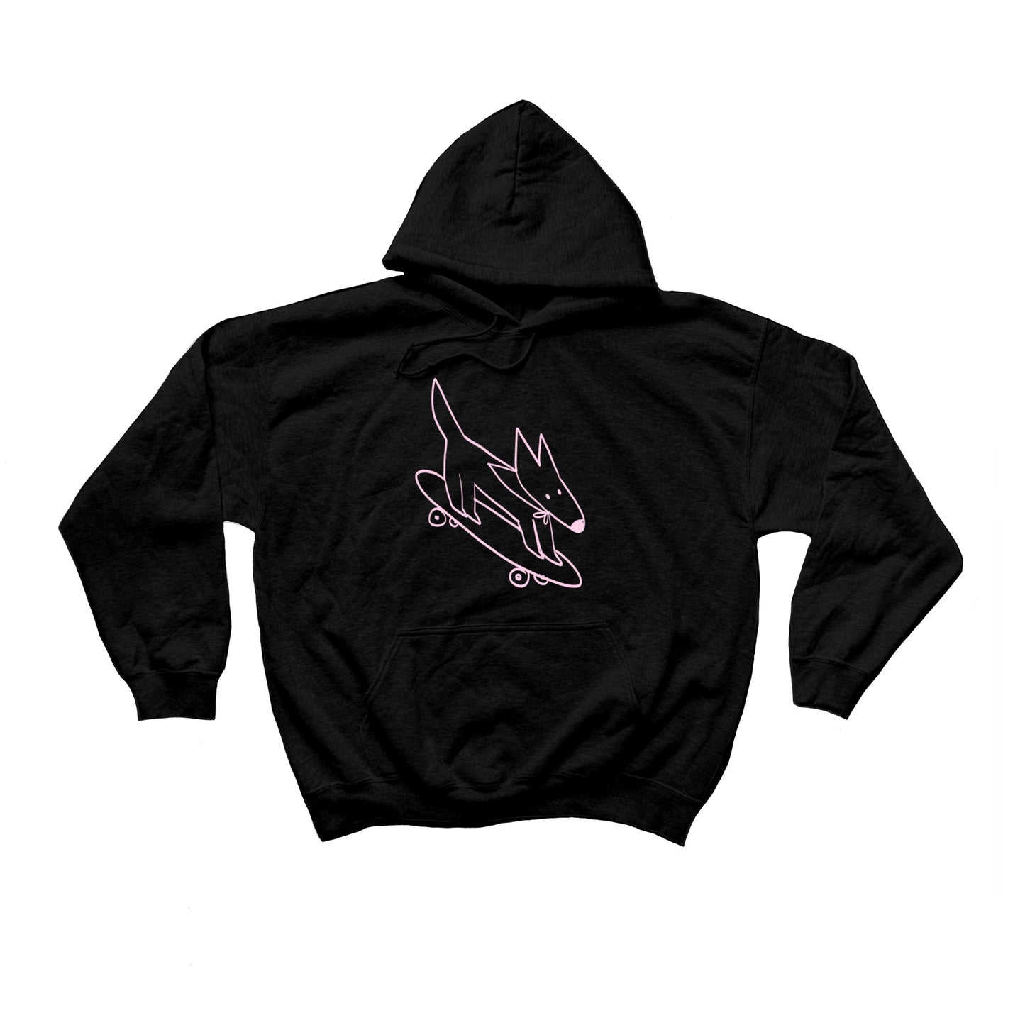 Skater dog black hoodie
