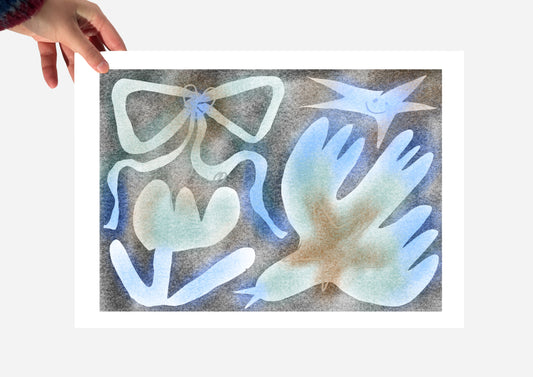 Blue lovely things print