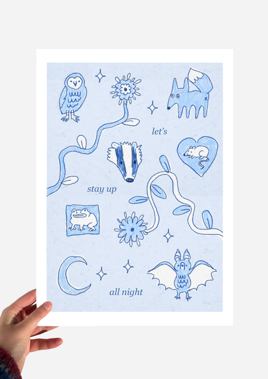 Lets stay up all night blue print