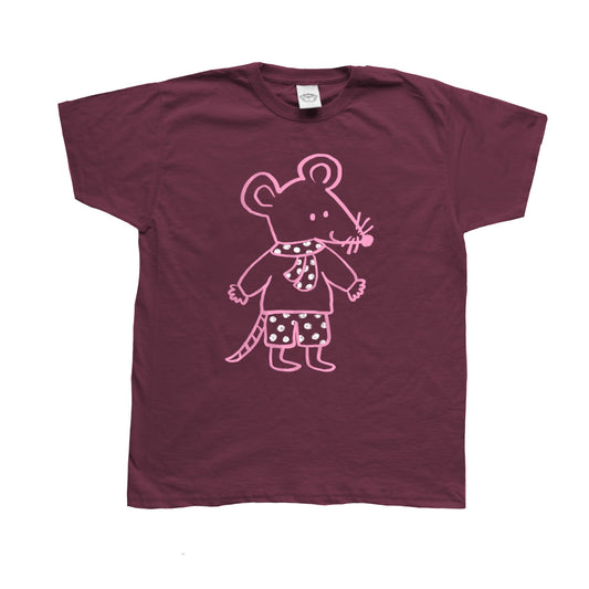Scarf rat boy burgundy tee