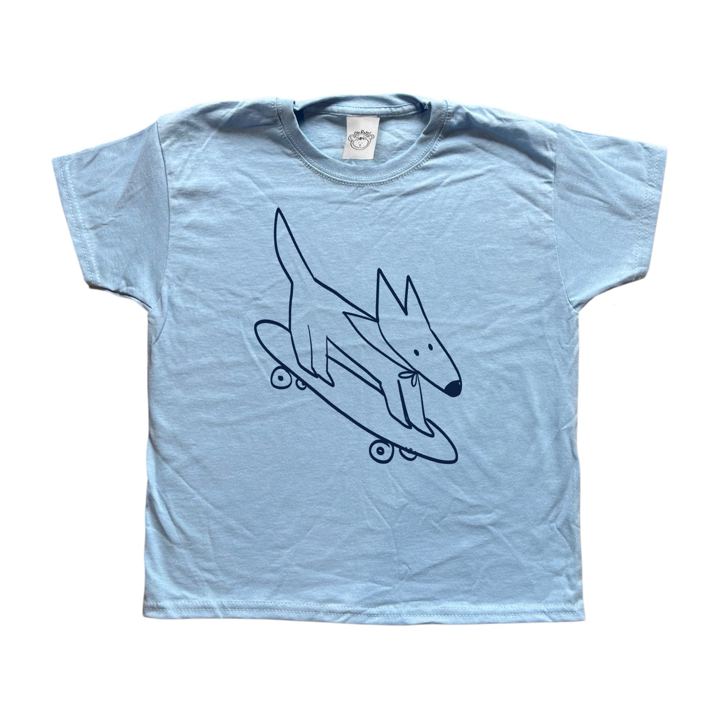 Skater dog navy print Tee