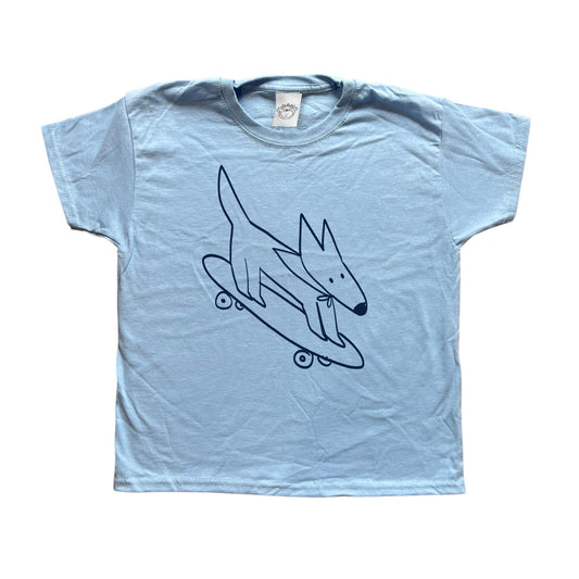 Skater dog navy print Tee