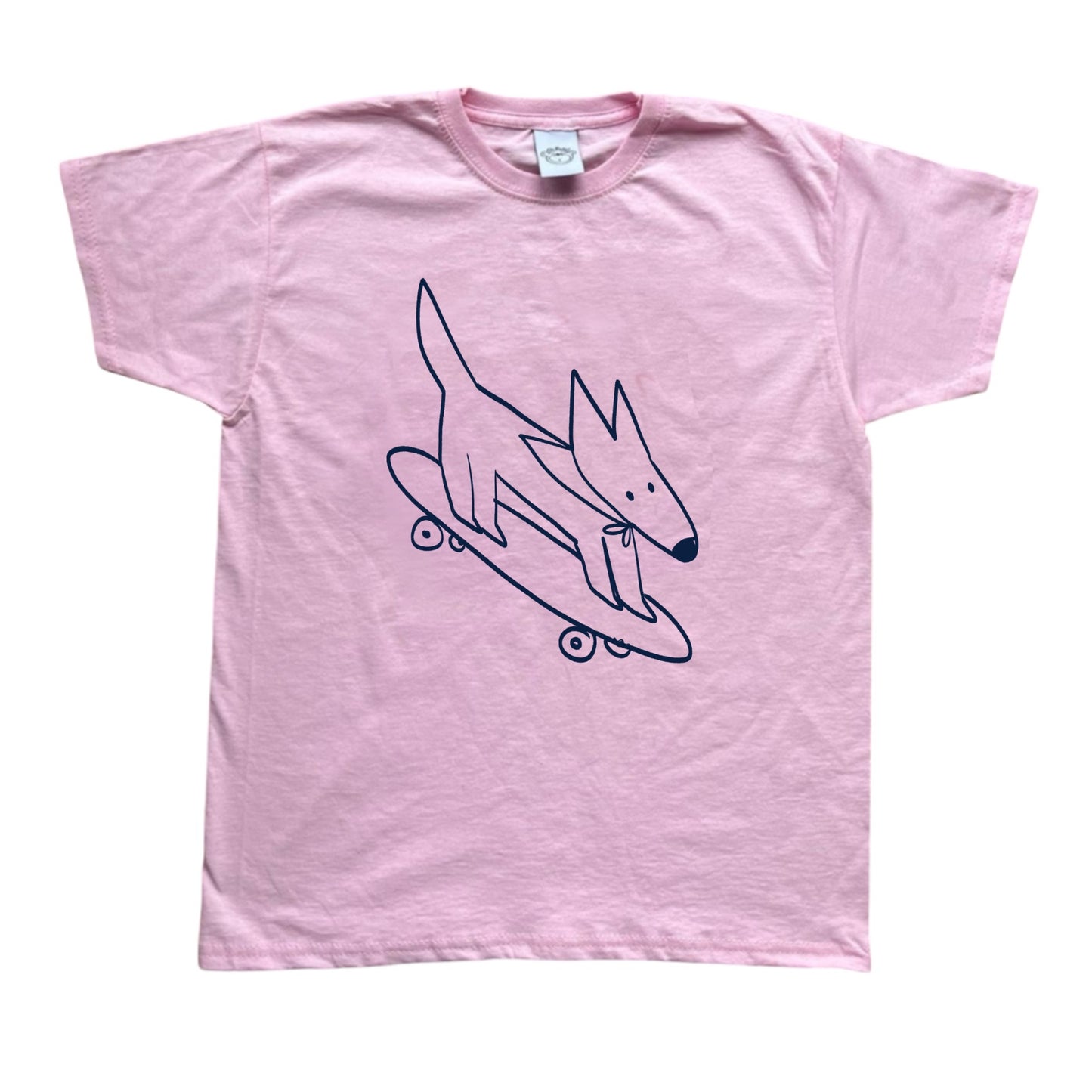 Skater dog navy print Tee