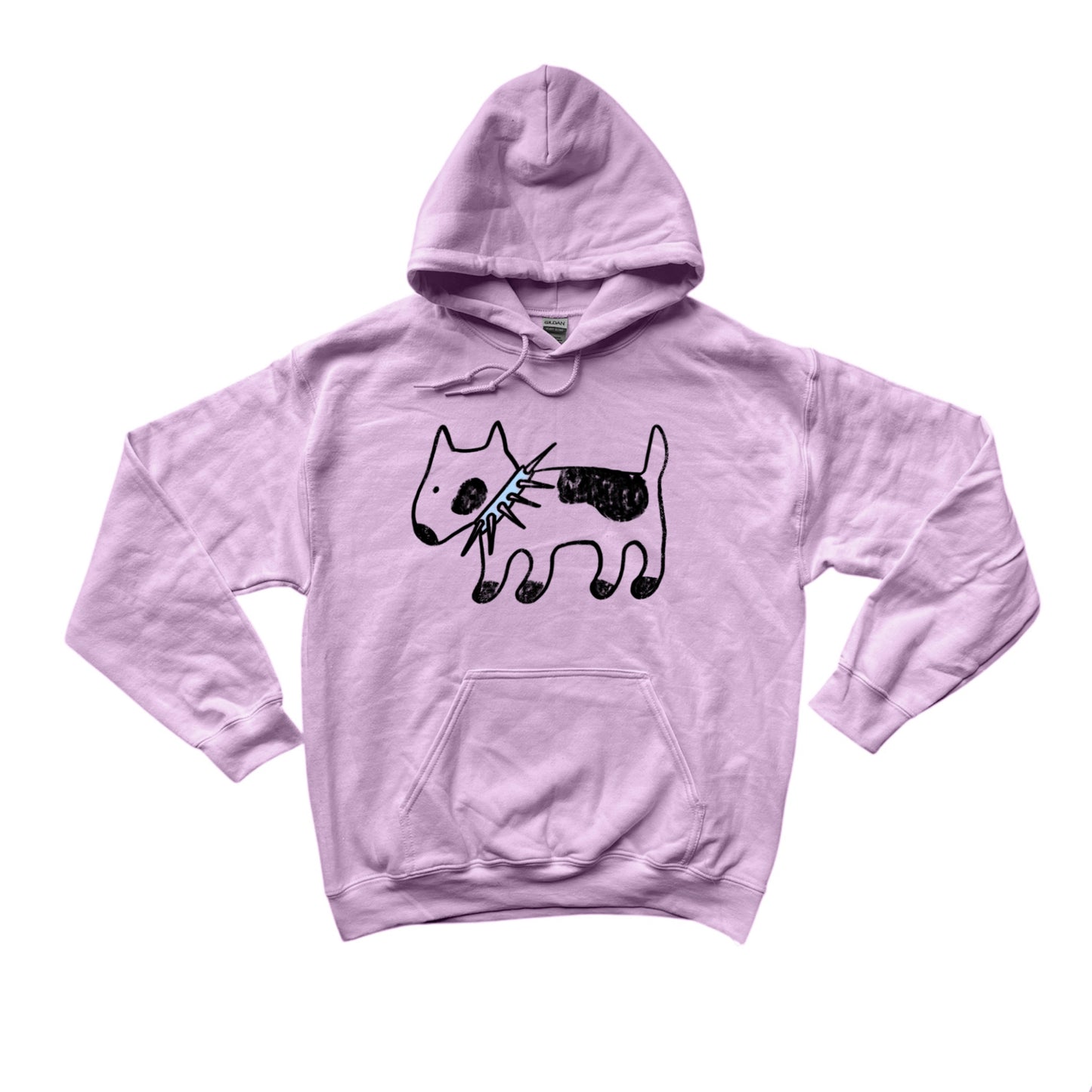 Spiky collar dog dog pink hoodie