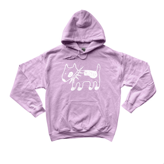 Spiky collar dog dog pink hoodie