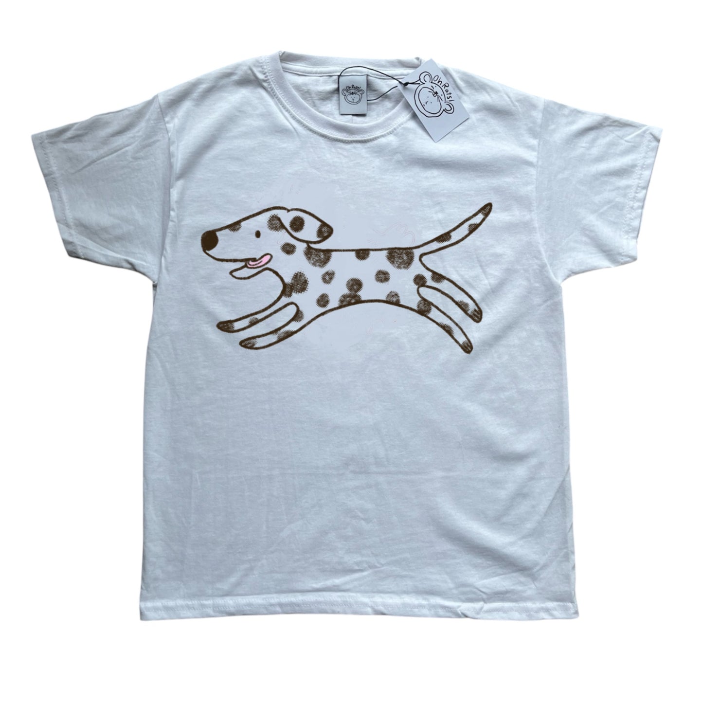Polka dot white Dalmatian tee